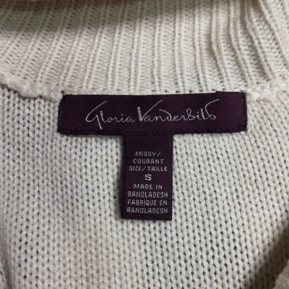 ❄️ S | Gloria Vanderbilt | V-Neck Knitted Frog-Fastener Sweater - Picture 4 of 6